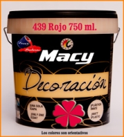 PLASTICO MATE DECORACION 439 ROJO 750 00 ml 